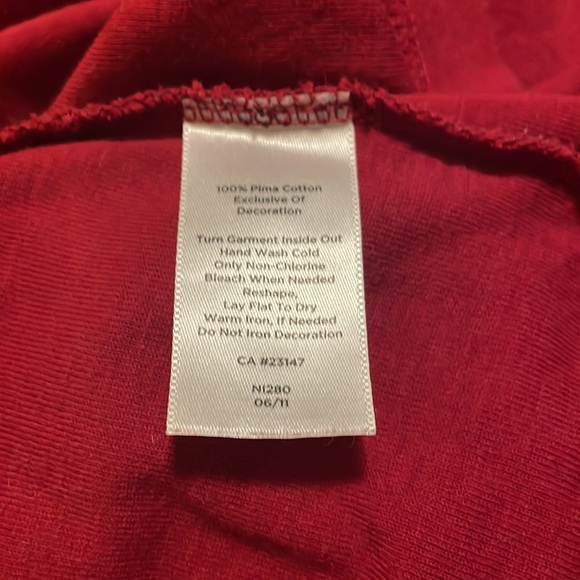 Talbots Embellished Scoop Neck Top | Pima Cotton | size Lp - Picture 6 of 8